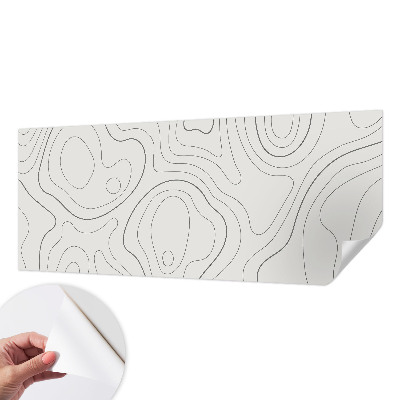Papel mural con patrón decorativo con diseño de líneas fluidas