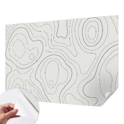 Papel mural con patrón decorativo con diseño de líneas fluidas
