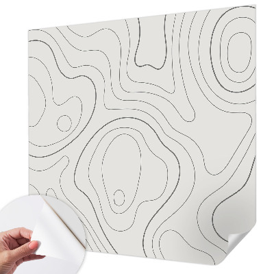 Papel mural con patrón decorativo con diseño de líneas fluidas