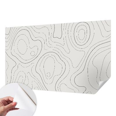Papel mural con patrón decorativo con diseño de líneas fluidas