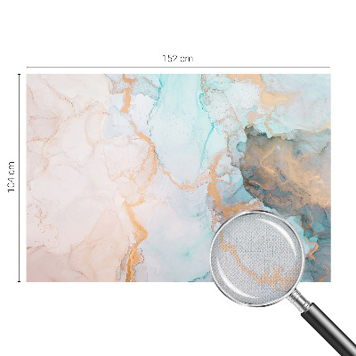 Fotomural decorativo para cabecero de cama con un diseño de olas en acuarela