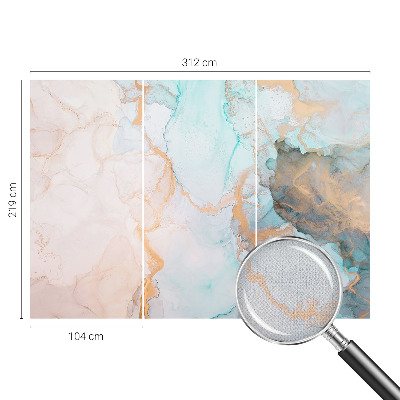 Fotomural decorativo para cabecero de cama olas de acuarela