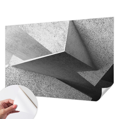 Papel mural texturado decorativo con motivos de estructuras geométricas