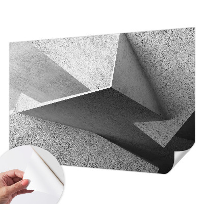 Papel mural texturado decorativo con motivos de estructuras geométricas