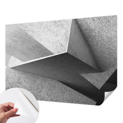 Papel mural texturado decorativo con motivos de estructuras geométricas