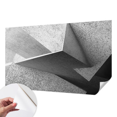 Papel mural texturado decorativo con motivos de estructuras geométricas