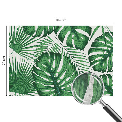 Papel mural con patrón decorativo con motivo de hojas tropicales