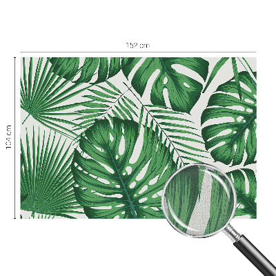 Papel mural con patrón decorativo con motivo de hojas tropicales
