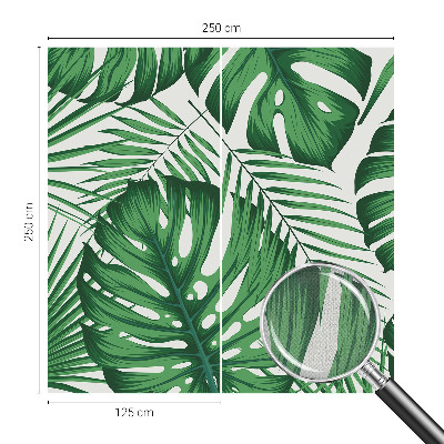Papel mural con patrón decorativo con motivo de hojas tropicales