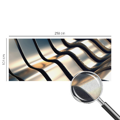 Mural de pared con estampado hermoso Ondas metálicas