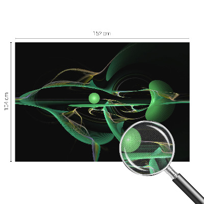 Papel mural texturado decorativo Ondas verdes