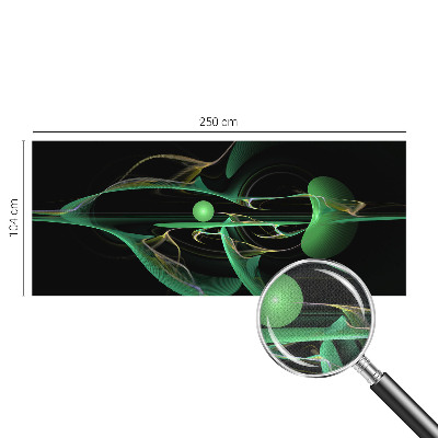 Papel mural texturado decorativo Ondas verdes