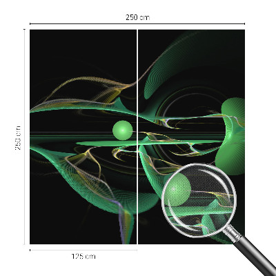 Papel mural texturado decorativo Ondas verdes