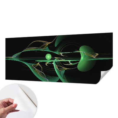 Papel mural texturado decorativo Ondas verdes