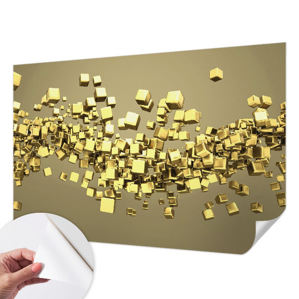 Fotomural decorativo para cabecero de cama cubos creativos