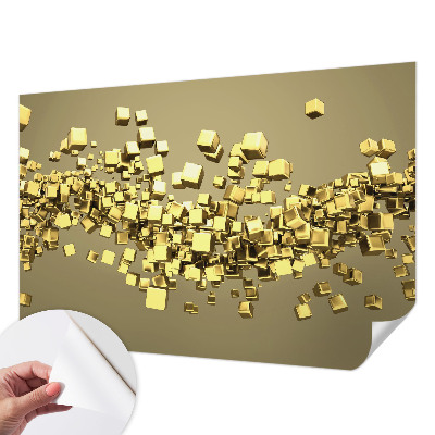 Fotomural decorativo para cabecero de cama cubos creativos