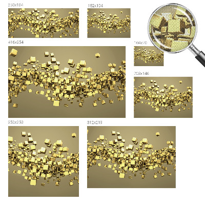 Fotomural decorativo para cabecero de cama cubos creativos