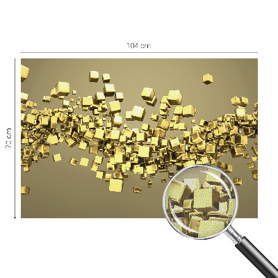 Fotomural decorativo para cabecero de cama cubos creativos