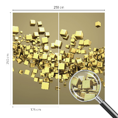 Fotomural decorativo para cabecero de cama cubos creativos