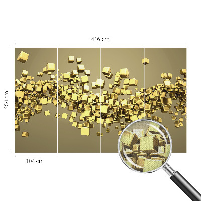 Fotomural decorativo para cabecero de cama cubos creativos