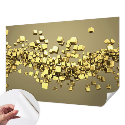 Fotomural decorativo para cabecero de cama cubos creativos