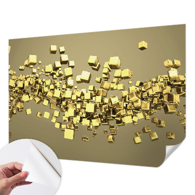 Fotomural decorativo para cabecero de cama cubos creativos