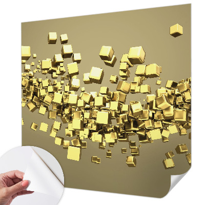 Fotomural decorativo para cabecero de cama cubos creativos