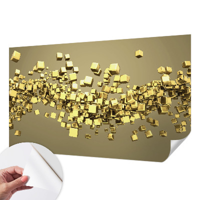 Fotomural decorativo para cabecero de cama cubos creativos