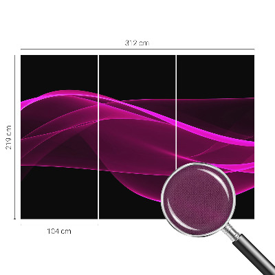 Mural de pared con estampado hermoso cintas rosas