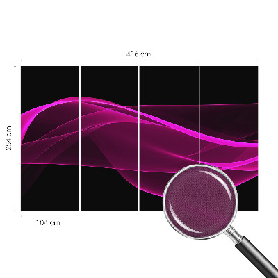 Mural de pared con estampado hermoso cintas rosas