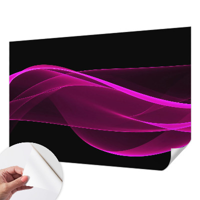 Mural de pared con estampado hermoso cintas rosas