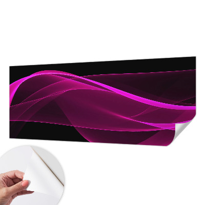 Mural de pared con estampado hermoso con cintas rosas