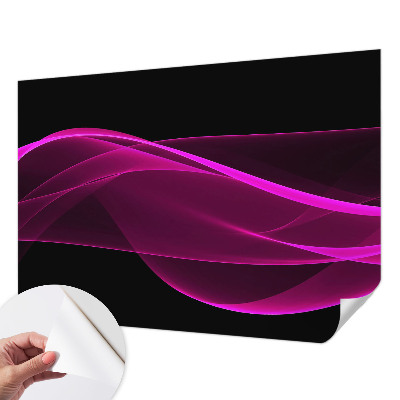 Mural de pared con estampado hermoso cintas rosas