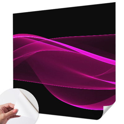 Mural de pared con estampado hermoso con cintas rosas