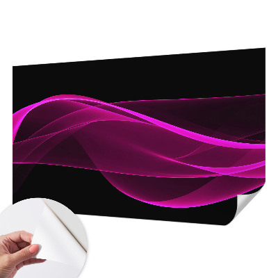 Mural de pared con estampado hermoso cintas rosas