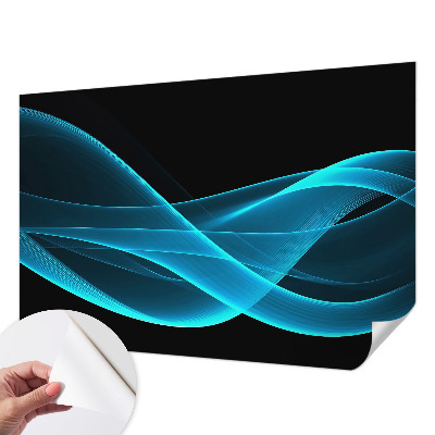 Mural de pared con estampado hermoso con un diseño de olas llamativas