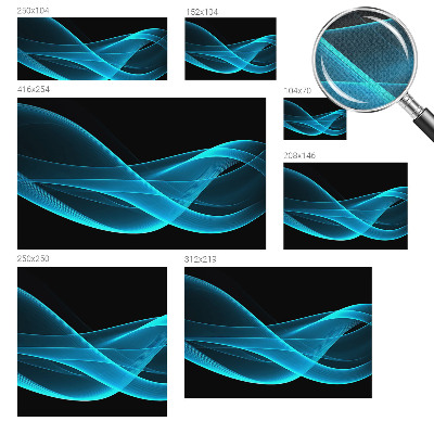 Mural de pared con estampado hermoso Olas llamativas