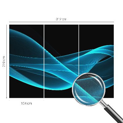 Mural de pared con estampado hermoso Olas llamativas