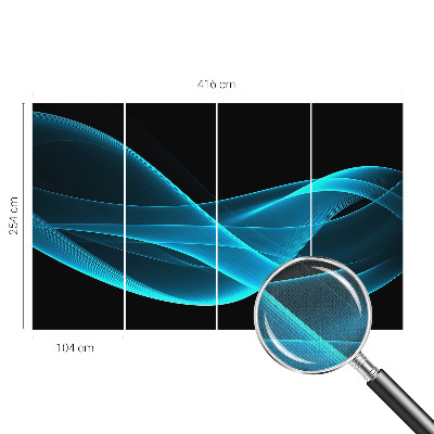 Mural de pared con estampado hermoso Olas llamativas