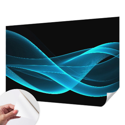 Mural de pared con estampado hermoso con un diseño de olas llamativas