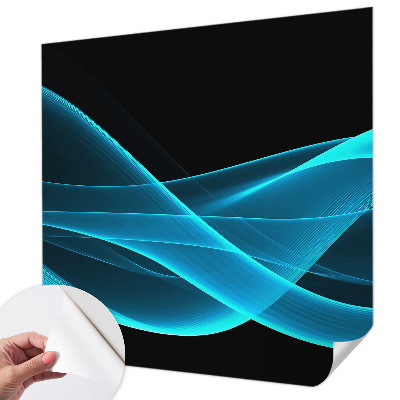 Mural de pared con estampado hermoso con un diseño de olas llamativas