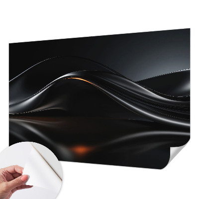 Papel mural texturado decorativo con diseño de ondas metálicas