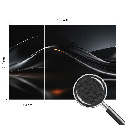 Papel mural texturado decorativo Ondas metálicas