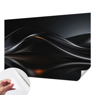 Papel mural texturado decorativo con diseño de ondas metálicas