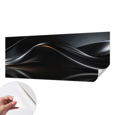 Papel mural texturado decorativo con diseño de ondas metálicas