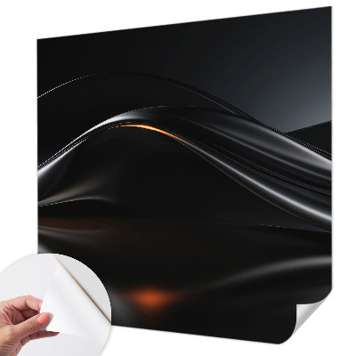 Papel mural texturado decorativo con diseño de ondas metálicas