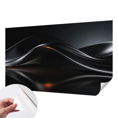 Papel mural texturado decorativo con diseño de ondas metálicas