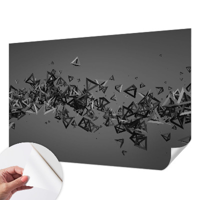 Papel mural con patrón decorativo con un motivo de abstracciones geométricas