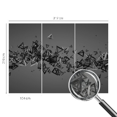 Papel mural con patrón decorativo abstracciones geométricas