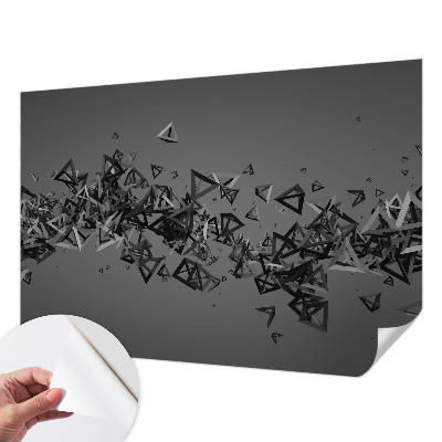 Papel mural con patrón decorativo con un motivo de abstracciones geométricas